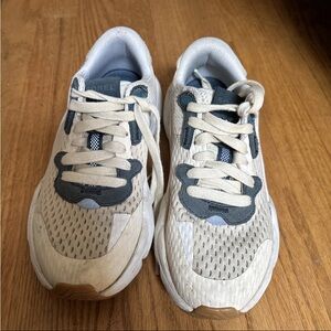 Sorel Kinetic Rnegd Womens Size 7 Sneakers Shoes Lace Up Cream Blue